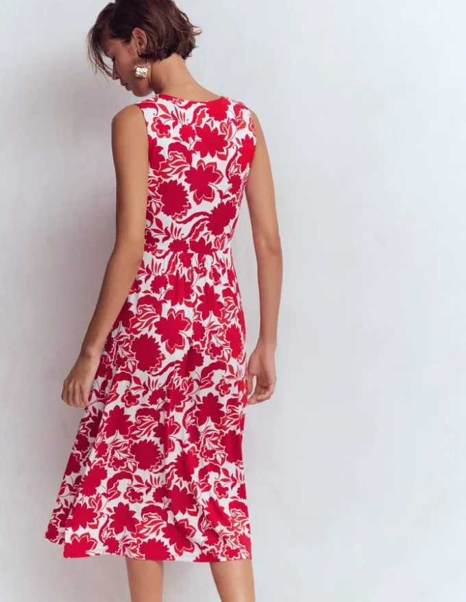 Zara Cross Waist Jersey Dress Merida Red, Shadow Blossom Zara Cross Waist Jersey Dress Merida Red, Shadow Blossom