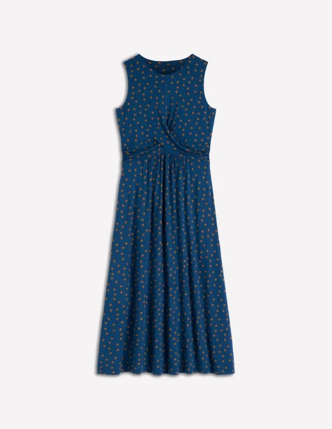 Zara Cross Waist Jersey Dress Tourmaline Blue, Painted Dot Zara Cross Waist Jersey Dress Tourmaline Blue, Painted Dot