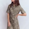 Zia Pocket Shift Dress Almond Milk, Cheetah Pop Zia Pocket Shift Dress Almond Milk, Cheetah Pop