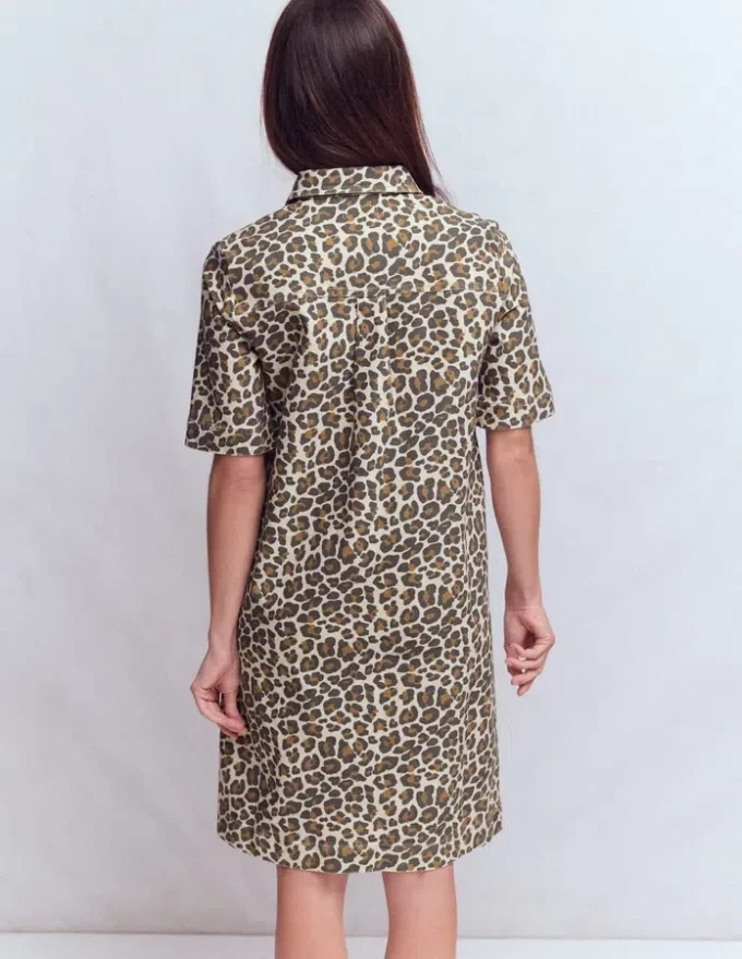 Zia Pocket Shift Dress Almond Milk, Cheetah Pop Zia Pocket Shift Dress Almond Milk, Cheetah Pop
