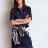 Zia Pocket Shift Dress Dark Indigo Zia Pocket Shift Dress Dark Indigo