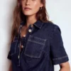 Zia Pocket Shift Dress Dark Indigo Zia Pocket Shift Dress Dark Indigo