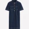 Zia Pocket Shift Dress Dark Indigo Zia Pocket Shift Dress Dark Indigo