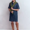 Zia Pocket Shift Dress Indigo Stripe Zia Pocket Shift Dress Indigo Stripe