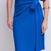 Zinnia Tie Jersey Short Dress Kingfisher Blue Zinnia Tie Jersey Short Dress Kingfisher Blue