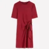 Zinnia Tie Jersey Short Dress Rich Chestnut Zinnia Tie Jersey Short Dress Rich Chestnut