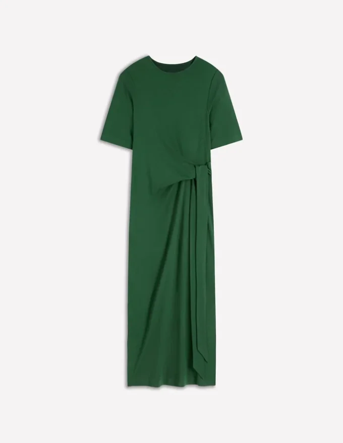Zinnia Tie Ponte Midi Dress Dark Green Zinnia Tie Ponte Midi Dress Dark Green