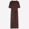 Zinnia Tie Ponte Midi Dress Espresso Zinnia Tie Ponte Midi Dress Espresso
