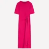 Zinnia Tie Ponte Midi Dress Vibrant Pink Zinnia Tie Ponte Midi Dress Vibrant Pink