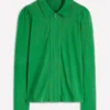 Zip Collar Supersoft Top Fresh Green Zip Collar Supersoft Top Fresh Green