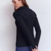 Zip Collar Supersoft Top Navy
