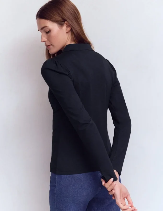 Zip Collar Supersoft Top Navy