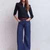 Zip Collar Supersoft Top Navy