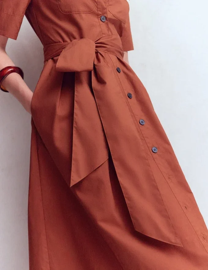 Zoe Short Sleeve Shirt Dress Burnt Orange Zoe Short Sleeve Shirt Dress Burnt Orange
