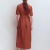 Zoe Short Sleeve Shirt Dress Burnt Orange Zoe Short Sleeve Shirt Dress Burnt Orange