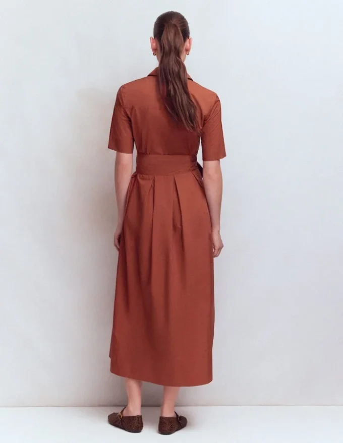 Zoe Short Sleeve Shirt Dress Burnt Orange Zoe Short Sleeve Shirt Dress Burnt Orange