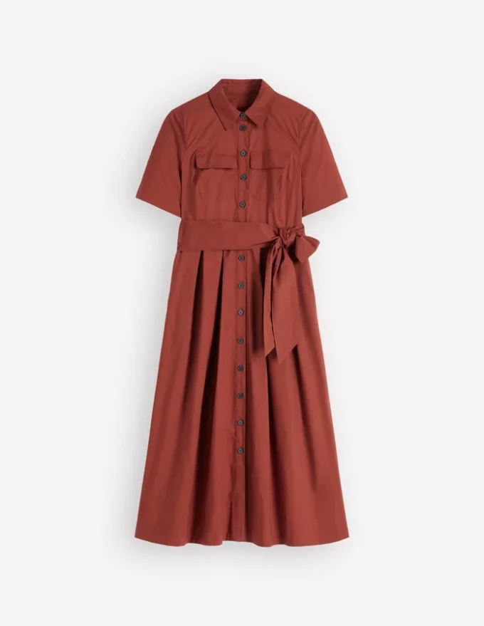 Zoe Short Sleeve Shirt Dress Burnt Orange Zoe Short Sleeve Shirt Dress Burnt Orange