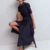 Zoe Short Sleeve Shirt Dress Navy Zoe Short Sleeve Shirt Dress Navy