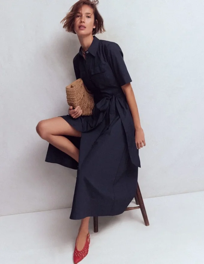 Zoe Short Sleeve Shirt Dress Navy Zoe Short Sleeve Shirt Dress Navy