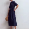 Zoe Short Sleeve Shirt Dress Navy Zoe Short Sleeve Shirt Dress Navy