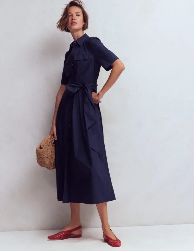 Zoe Short Sleeve Shirt Dress Navy Zoe Short Sleeve Shirt Dress Navy