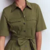Zoe Short Sleeve Shirt Dress Woodland Green Zoe Short Sleeve Shirt Dress Woodland Green